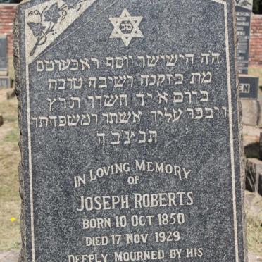 ROBERTS Joseph 1850-1929