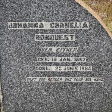 RONQUEST Johanna Cornelia geb EITNER 1867-1964
