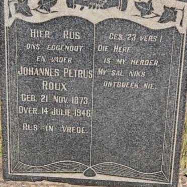 ROUX Johannes Petrus 1873-1946