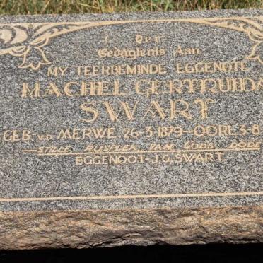 SWART Machel Gertruida geb v.d. MERWE 1879-1947