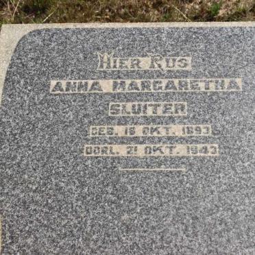 SLUITER Anna Margaretha 1893-1943