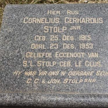 STOLP Cornelius Gerhardus Jnr 1915-1953