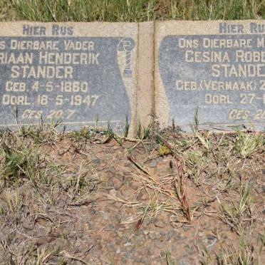 STANDER Adriaan Hendrik 1860-1947 &amp; Gesina Roberta VERMAAK 1861-1955