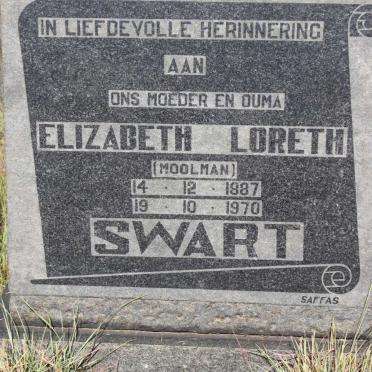 SWART Elizabeth Loreth geb MOOLMAN 1887-1970
