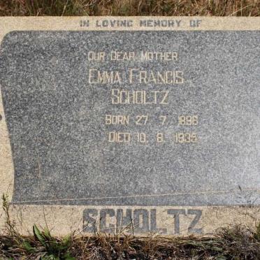 SCHOLTZ Emma Francis 1896-1935