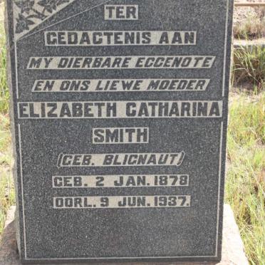 SMITH Elizabeth Catharina nee BLIGNAUT 1878-1937