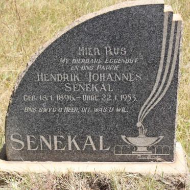 SENEKAL Hendrik Johannes 1896-1953