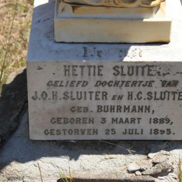 SLUITER Hettie 1889-1895