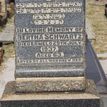 SCHWARTZ Bertha -1937