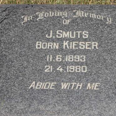 SMUTS J. nee KIESER 1893-1980