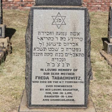 TABACHOWITZ Freda  -1961