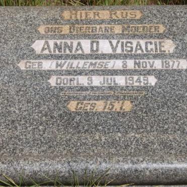 VISAGIE Anna D. nee WILLEMSE 1877-1949