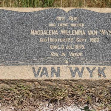 WYK Magdalena Willemina, van nee BESTER 1880-1949