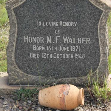 WALKER Honor M.F. 1871-1948