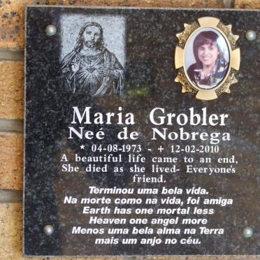 GROBLER Maria nee DE NOBREGA 1973-2010