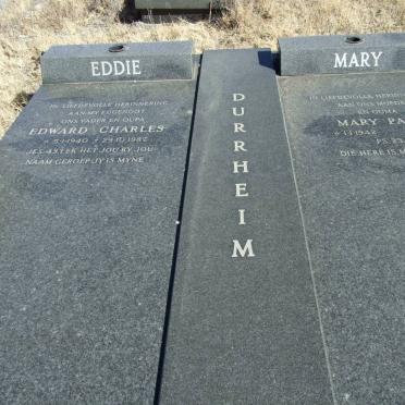 DURRHEIM Edward Charles 1940-1987 &amp; Mary Park 1942-