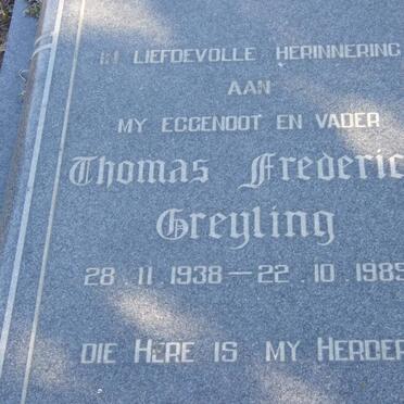 GREYLING Thomas Frederick 1938-1985