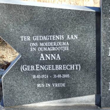 HARMSEN Anna nee ENGELBRECHT 1924-2005