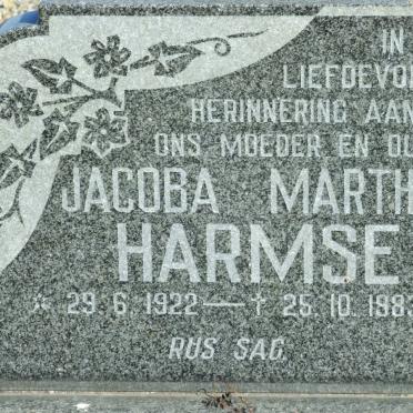 HARMSE Jacoba Marthina 1922-1983