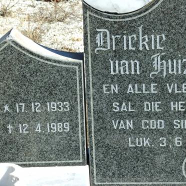 HUIZEN Driekie, van 1933-1989