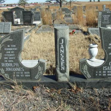 JANSSEN Rudolph Johannes 1929-1986 &amp; Clara Isabella 1936-1999
