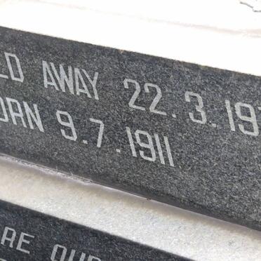 JOHNSTONE Hendrieka Johanna Jacoba 1911-1974