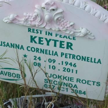 KEYTER Susanna Cornelia Petronella 1946-2011