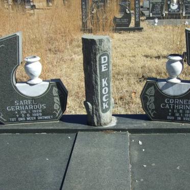 KOCK Sarel Gerhardus, de 1928-1989 &amp; Cornelia Cathrina J. 1931-1998
