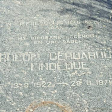 LINDEQUE Rulof Gerhardus 1922-1971
