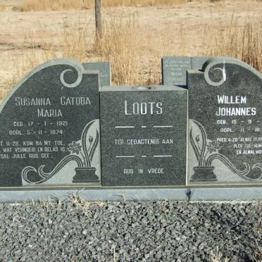 LOOTS Willem Johannes 1918-1996 &amp; Susanna Catoba Maria 1921-1974
