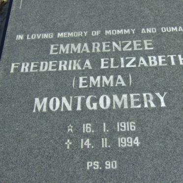 MONTGOMERY Emmarenzee Frederika Elizabeth 1916-1994