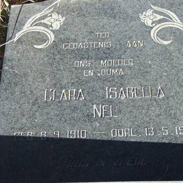 NEL  Clara Isabella 1910-1983
