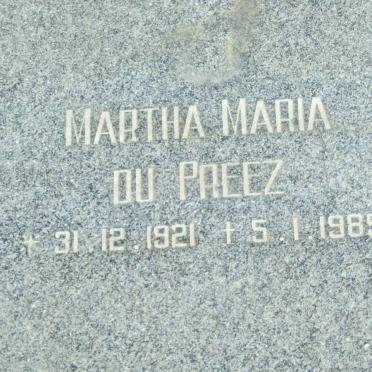 PREEZ Martha Maria, du 1921-1989