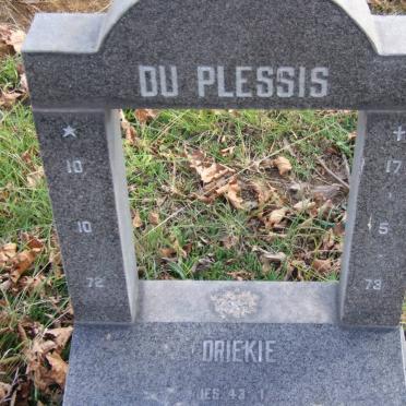 PLESSIS Driekie, du 1972-1973