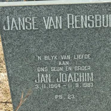 RENSBURG Jan Joachim, Janse van 1964-1983