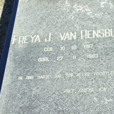 RENSBURG Freya J. van 1917-1983