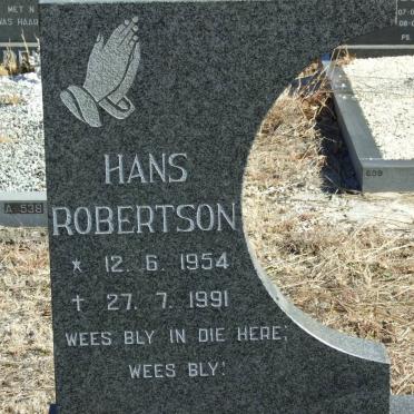 ROBERTSON Hans 1954-1991