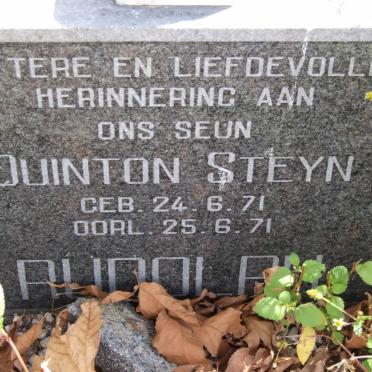 RUDOLPH Quinton Steyn 1971-1971