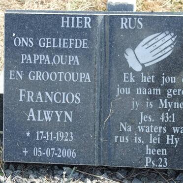 ROBBERTS Francois Alwyn 1923-2006