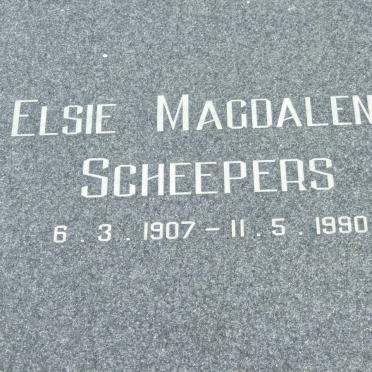 SCHEEPERS Elsie Magdalena 1907-1990