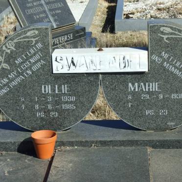 SWANEPOEL Ollie 1930-1985 &amp; Marie 1931-