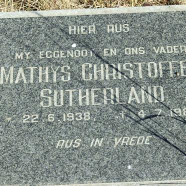 SUTHERLAND Mathys Christoffel 1938-1983