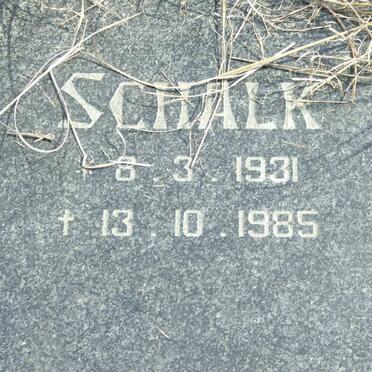 SCHALKWYK Schalk, van 1931-1985 