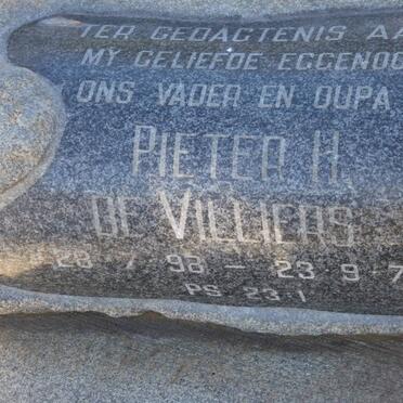 VILLIERS Pieter H., de 1898-1977 &amp; Francina Johanna 1898-1997
