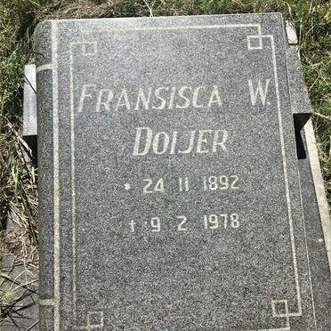 DOIJER Fransisca Wilhelmina nee STEYN 1892-1978