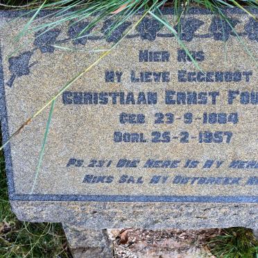 FOURIE Christiaan Ernst 1864-1957