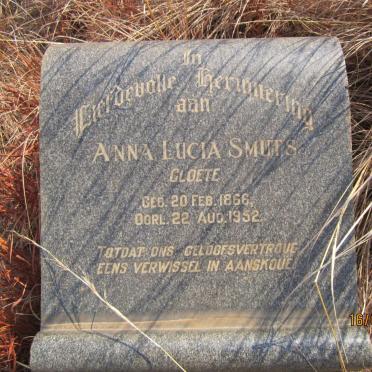 SMUTS Anna Lucia nee CLOETE 1866-1952