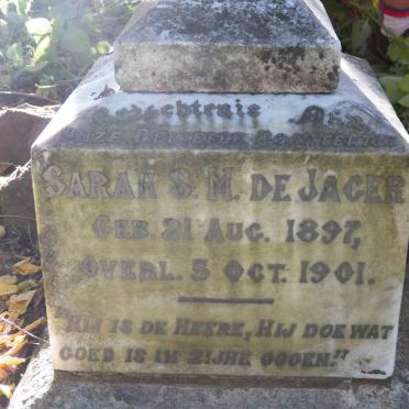 JAGER Sarah S.M., de 1897-1901