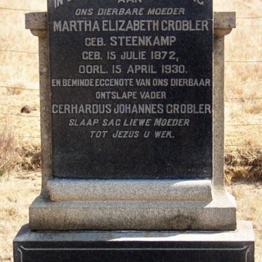 GROBLER Martha Elizabeth nee STEENKAMP 1872-1930