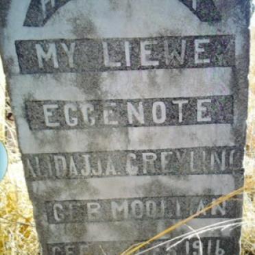 GREYLING Alida J.J.A. nee MOOLMAN 1916-1935